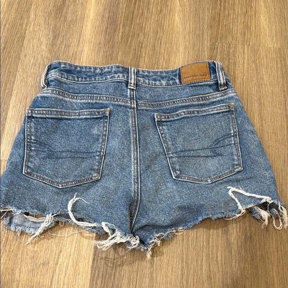 American Eagle Outfitters Blue Distressed Jean Shorts - Picture 4 of 5